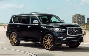 Infiniti QX80 5.6 Mocha Almond on Vossen Wheels (HF6-1) '2019